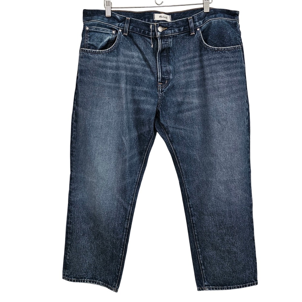 Madewell Dean Easy Straight Jeans Women 33P Petite Medium Wash Button Fly NWT